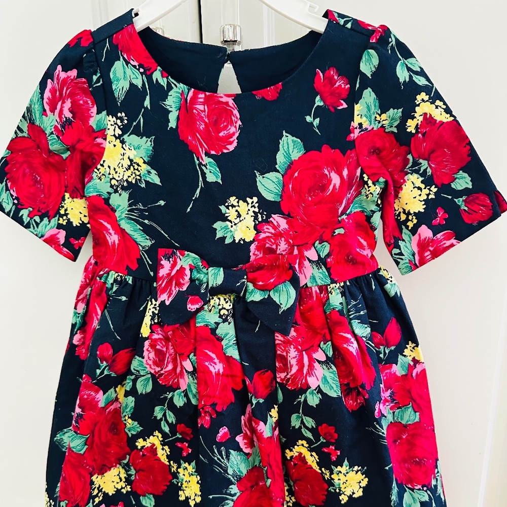 BNWT Janie & Jack Navy Floral Dress - 18-24 mo